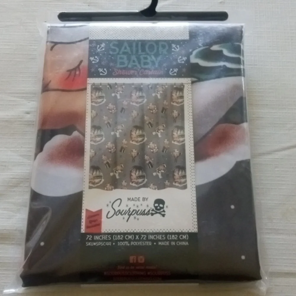 Kewpie Sailor Shower Curtain & Hooks New